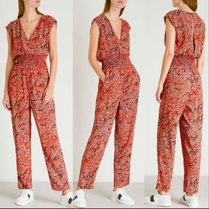MAJE Pioma Leopard-print Woven Jumpsuit